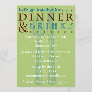 Contemporary Dinner Party Invitation