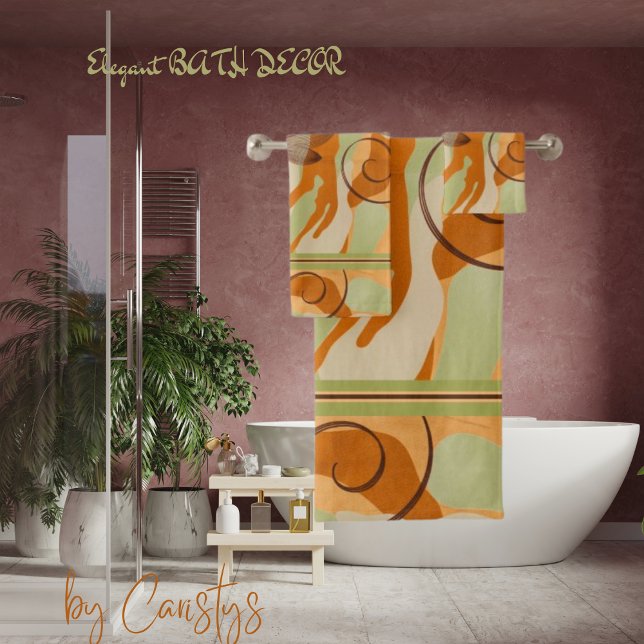 Contemporary Earth Tones Bath Towel Set (Creator Uploaded)