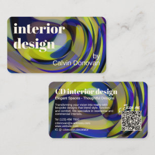 Contemporary Eclectic Chic Timeless Art Pattern Business Card