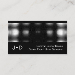 Contemporary Eclectic Retro Dots Art Pattern Business Card