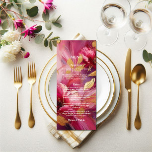 Contemporary Elegance: Fuchsia Pink Gold Menu