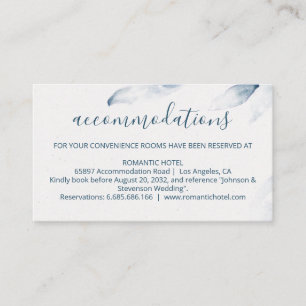 Contemporary elegant classy blue watercolor enclosure card