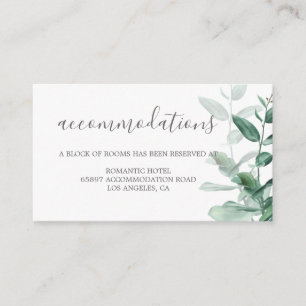 Contemporary elegant classy eucalyptus greenery enclosure card