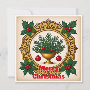 Contemporary Elegant Simple Seasonal Typography Holiday Card