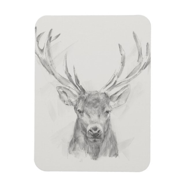 Contemporary Elk Sketch Magnet (Vertical)