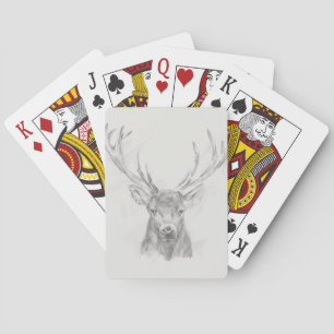 Contemporary Elk Sketch Playing Cards