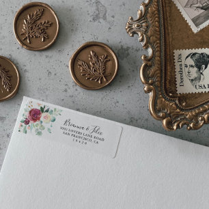 Contemporary Eucalyptus Floral Return Address
