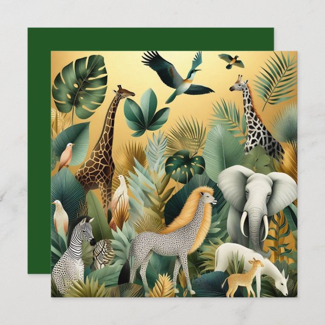 Contemporary exotic animals and birds 1 gold card (Front/Back)