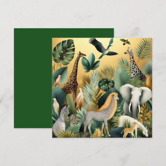 Contemporary exotic animals and birds 1 gold card