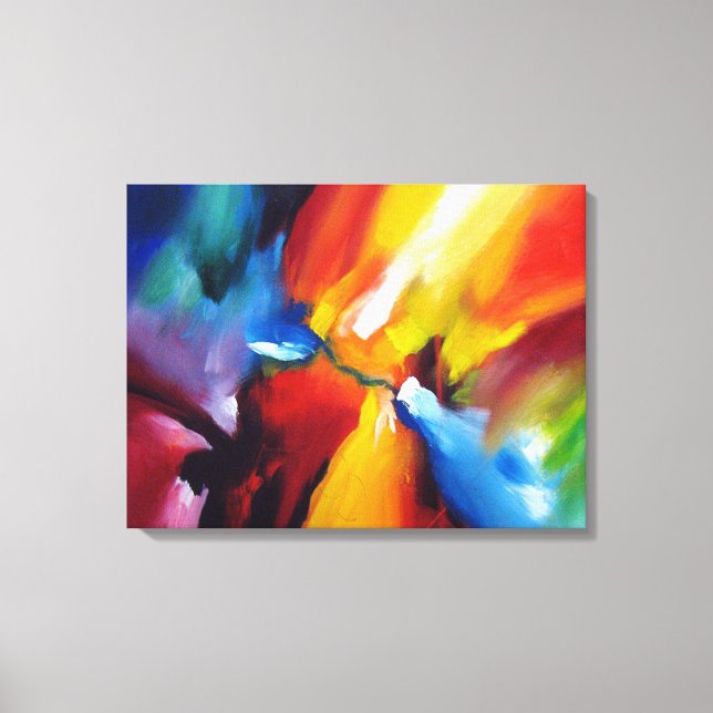 Contemporary Expressionist Abstract Painting Canvas Print (Front)