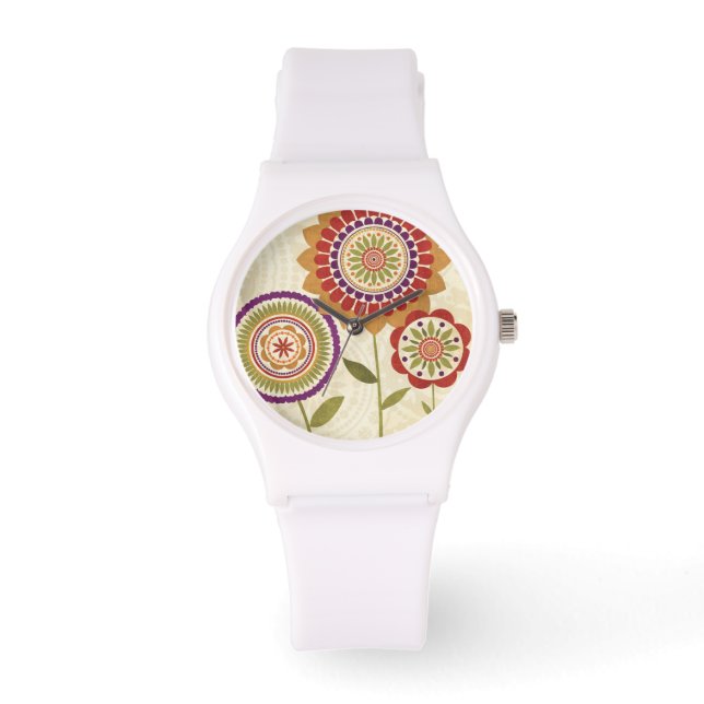 Contemporary Fall Flowers Watch (Front)