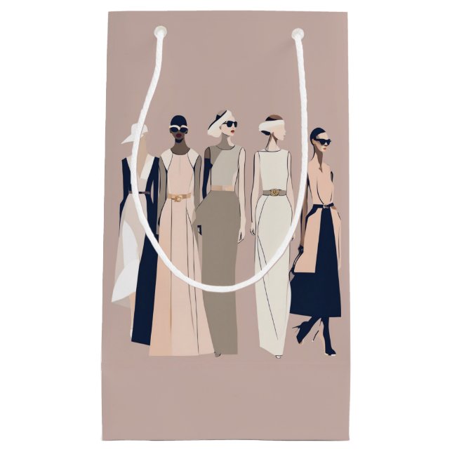 Contemporary Fashion Illustration Swag Bag (Front)