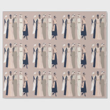 Contemporary Fashion Illustration Wrapping Paper