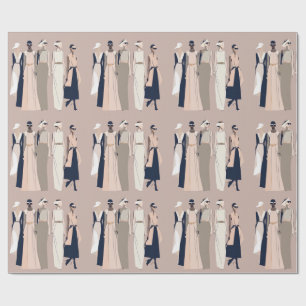 Contemporary Fashion Illustration Wrapping Paper