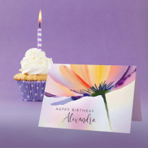 Contemporary Floral Custom Birthday Any Ocassion