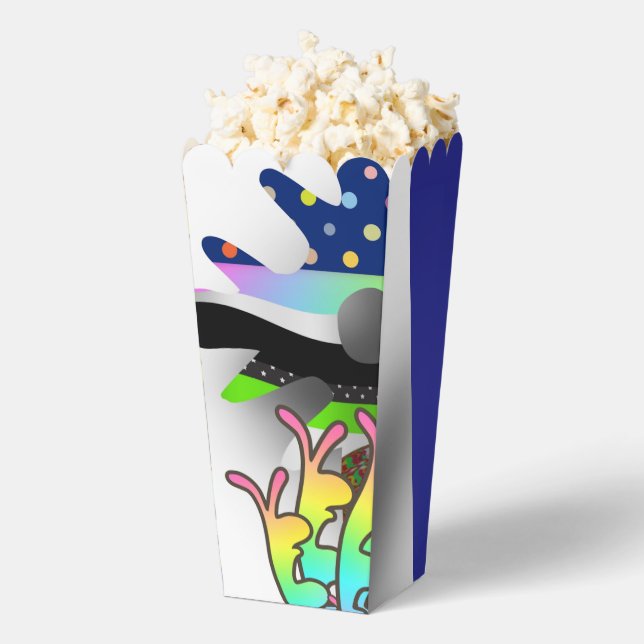 Contemporary Floral Popcorn  Favour Box (Popped)