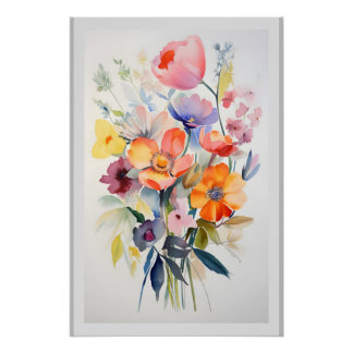 Contemporary Floral Wall Decor Art # 1