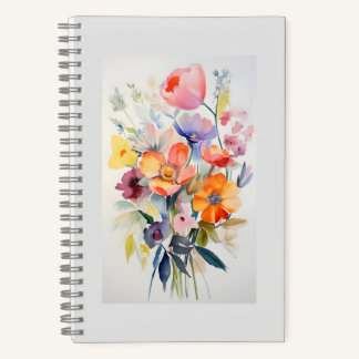Contemporary Floral Wall Decor Art # 1 Notebook