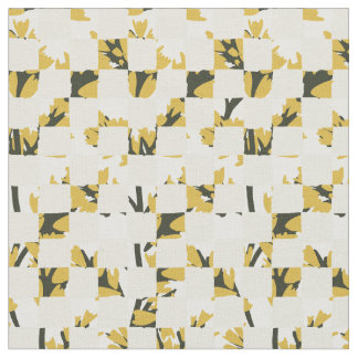 Contemporary flower mosaic quilt botanical mosaic  fabric