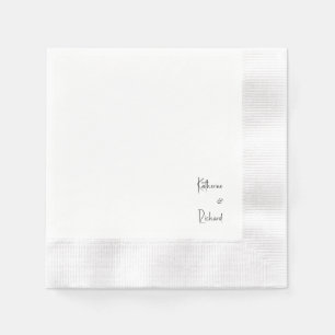 Contemporary Font Names Wedding Coined Napkin