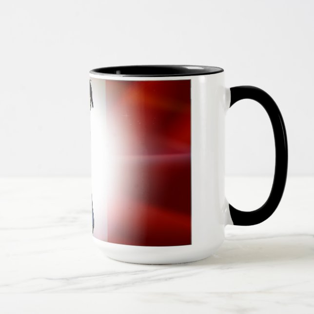 Contemporary French flag & cartoon character mug (Right)