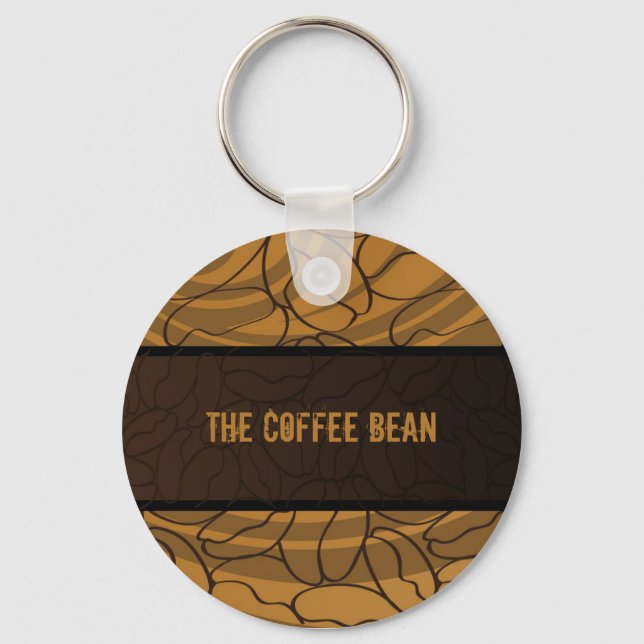 Contemporary, Fun & Colourful Coffee Bean Keychain (Front)