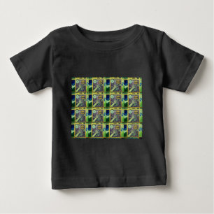 Contemporary Fun Mosaic Art Print – A Playful Baby T-Shirt