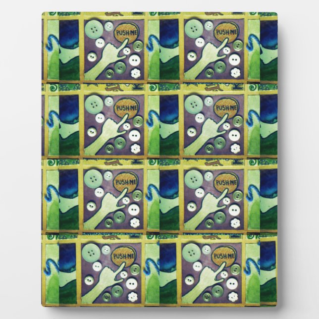 Contemporary Fun Mosaic Art Print – A Playful   Plaque (Front)