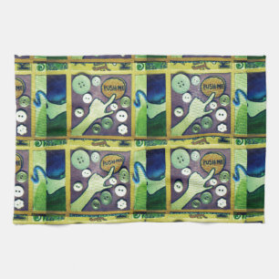 Contemporary Fun Mosaic Art Print – A Playful   Tea Towel