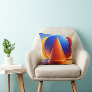 Contemporary Geometric Abstract Wall Art Cushion