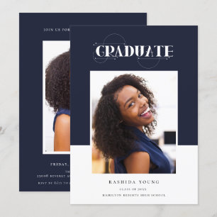 Contemporary Geometric Graduation Invitation