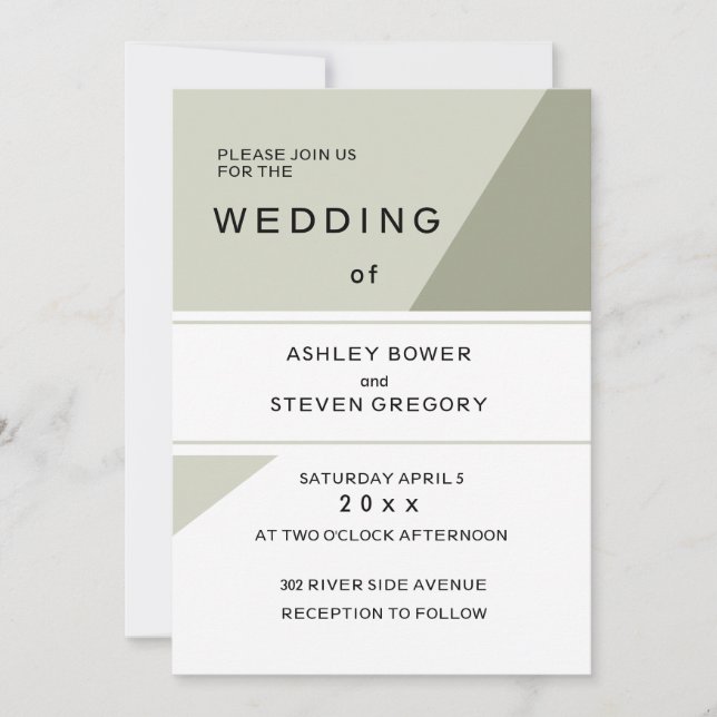 Contemporary Geometric Invitation (Front)