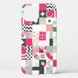 Contemporary geometric mosaic seamless pattern wit iPhone 12 case
