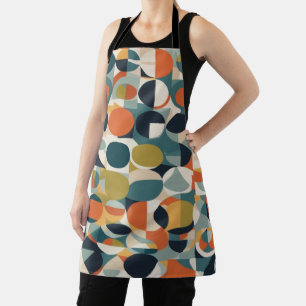 Contemporary geometric patterns shapes and hues apron