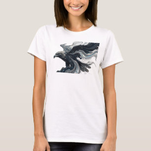 Contemporary Gold Abstract Eagle Original Design T-Shirt
