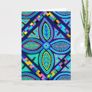 Contemporary Granny Square Flower Card