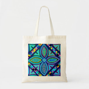 Contemporary Granny Square Flower Tote Bag