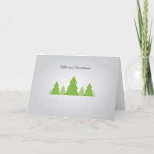 Contemporary, green Geometric Christmas Tree Holiday Card