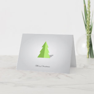 Contemporary, green Geometric Christmas Tree Holiday Card