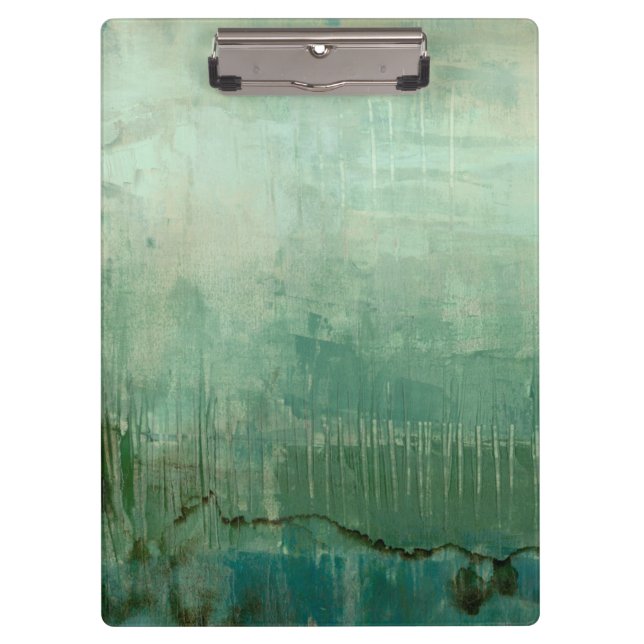 Contemporary Green Watercolor Clipboard (Front)