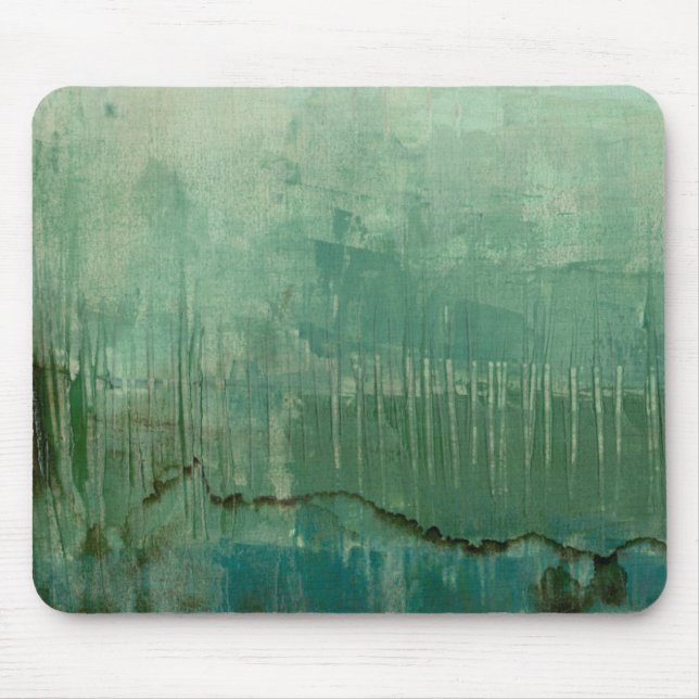 Contemporary Green Watercolor Mouse Mat (Front)