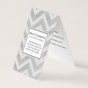Contemporary Grey Chevron Business Card