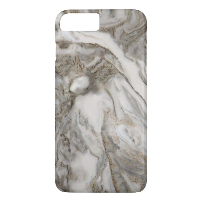 Contemporary Grey Marble Pattern Case-Mate iPhone Case (Back)