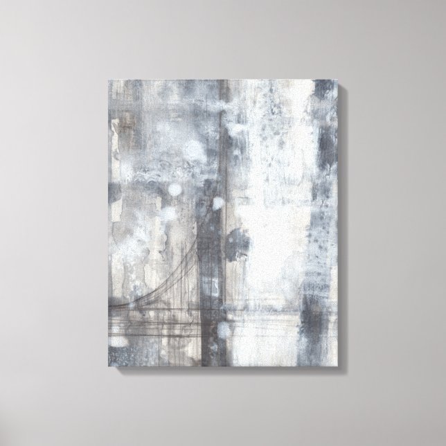 Contemporary Grey Painting Canvas Print (Front)