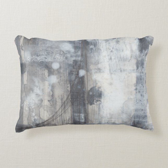 Contemporary Grey Painting Decorative Cushion (Front)