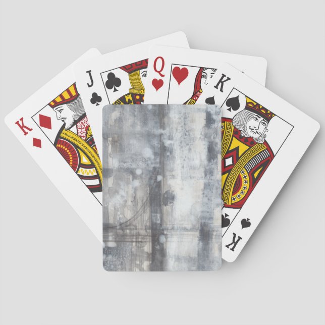 Contemporary Grey Painting Playing Cards (Back)