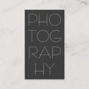 Contemporary Grey Photography Business Card