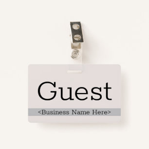 Contemporary "Guest" Badge ID Badge