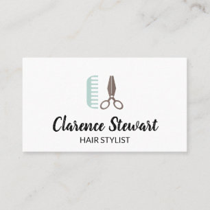 Contemporary Hair stylist Business Card