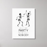 Contemporary Halloween dancing skeletons